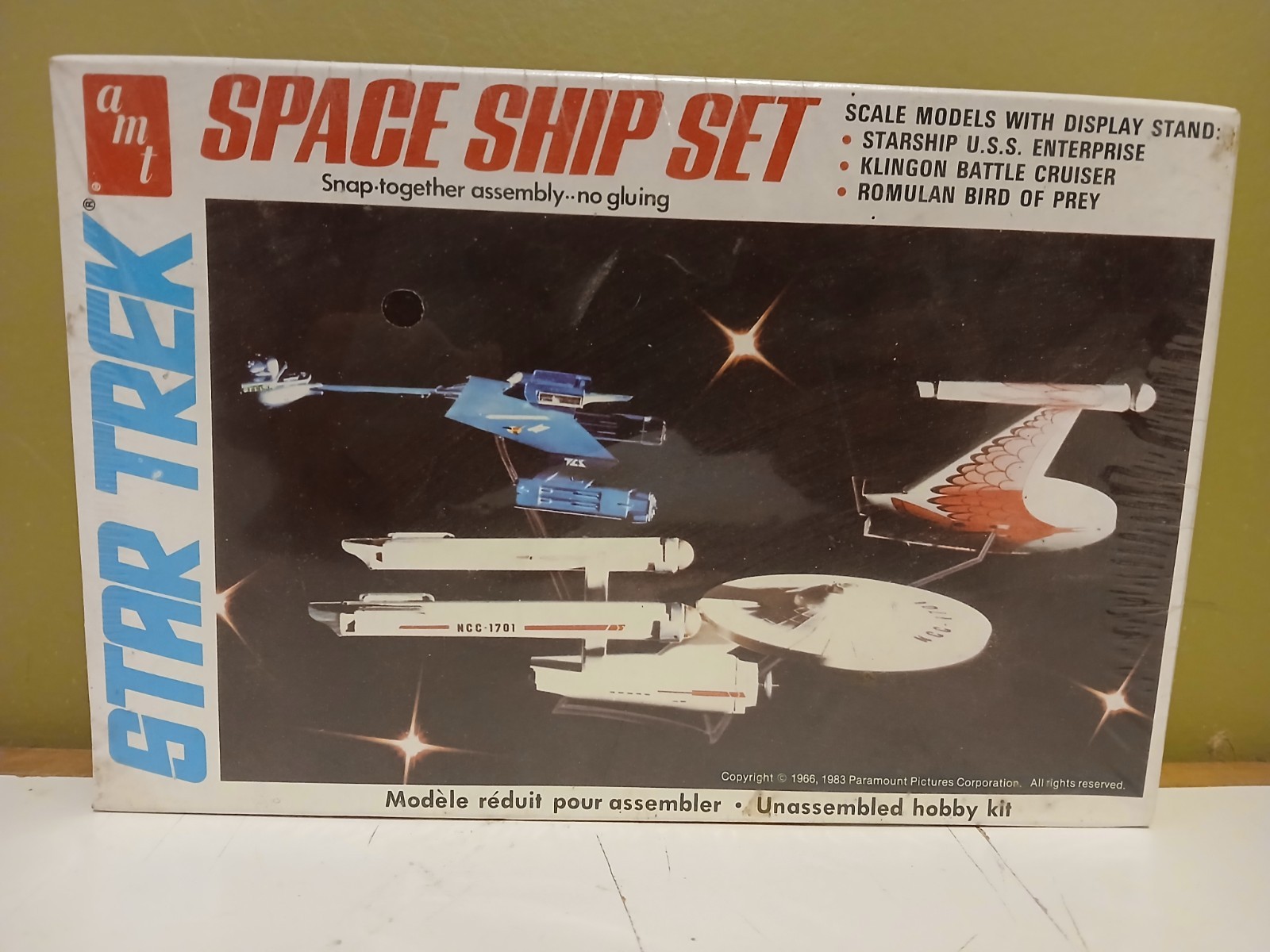NIB Star Trek Space Ship Set Model Kit AMT ERTL 6677-10EO 1983 New