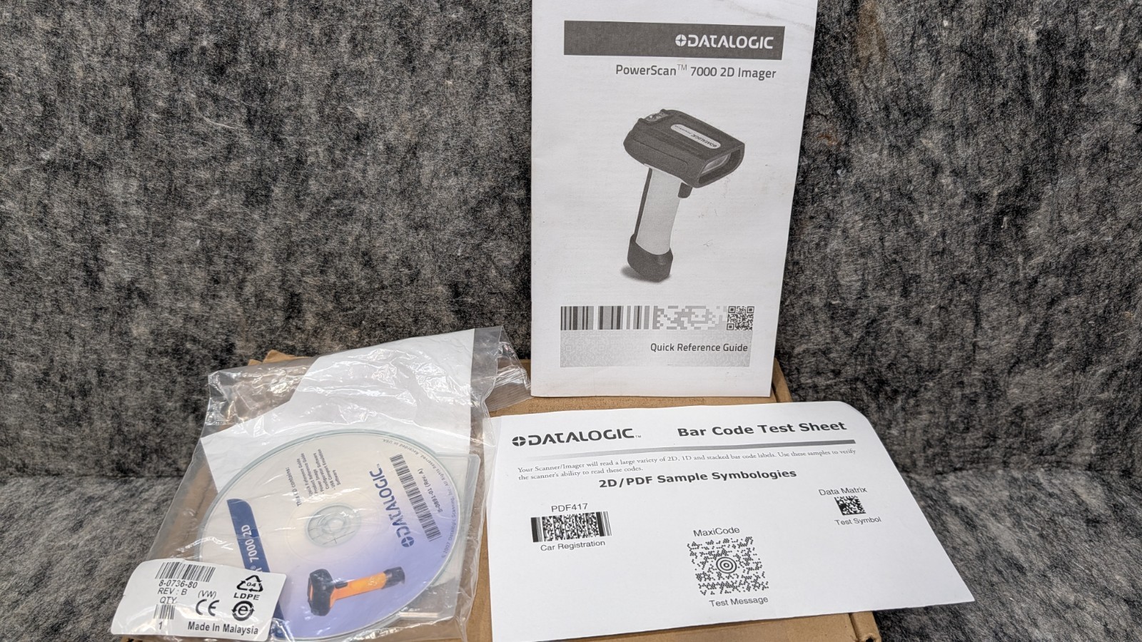 2 x Datalogic PowerScan 7000 2D SR Barcode scanner (PS72-1000-1101-106)