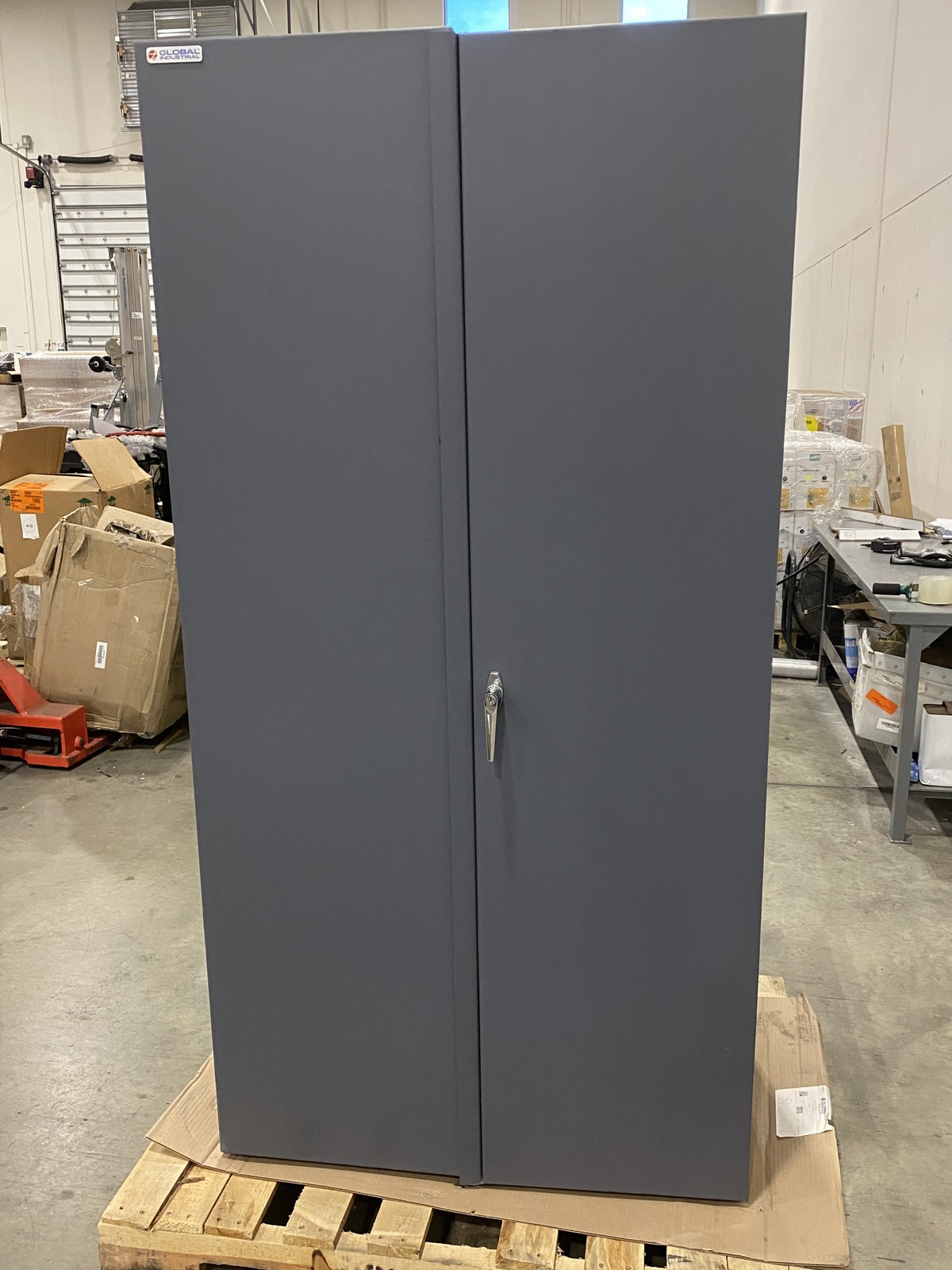 Global Industrial 36”x24”x72” Steel Deep Door Bin & Shelf Cabinet 96 Yellow Bins