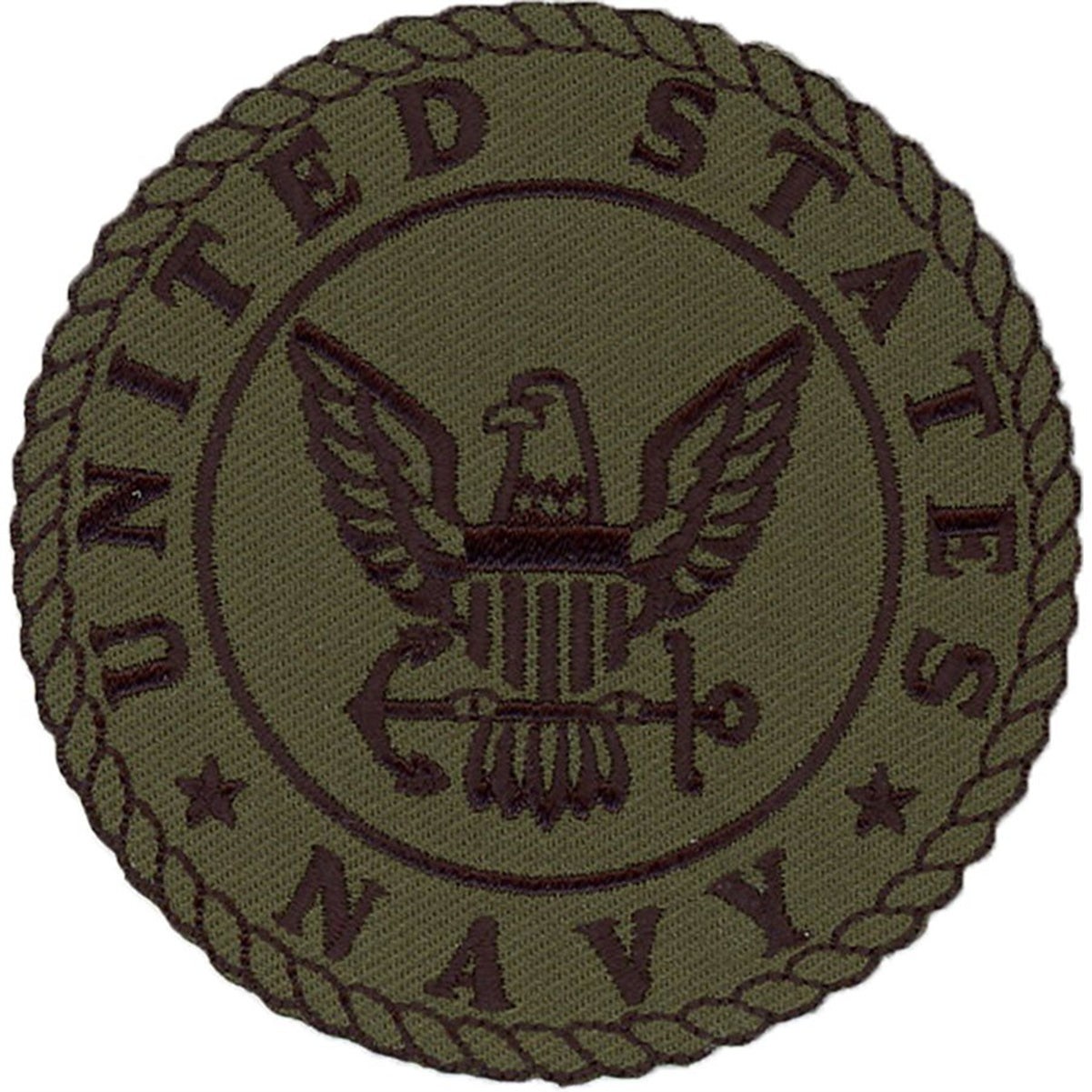 U.S. Navy USN OD Green 3" Iron-On Patch