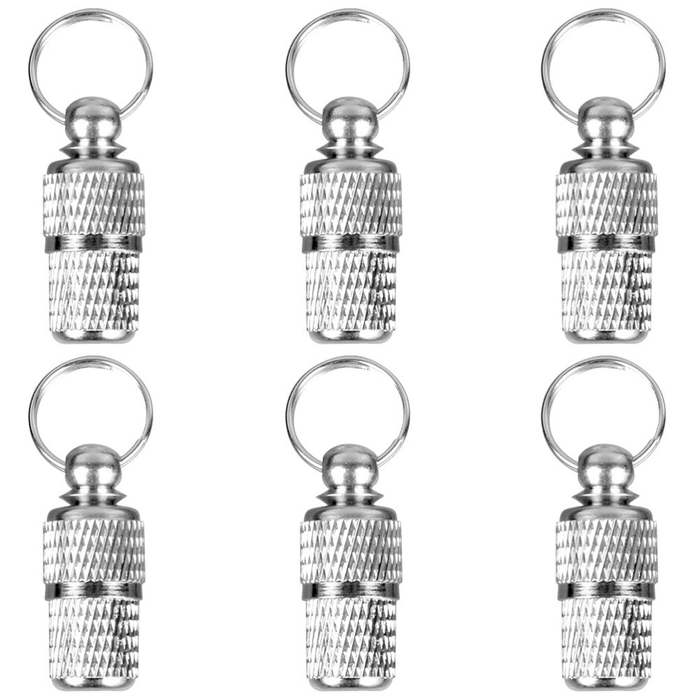 6 Pcs Pet Name Address Label Brass Tube Pendant For Dog Collar Accessories