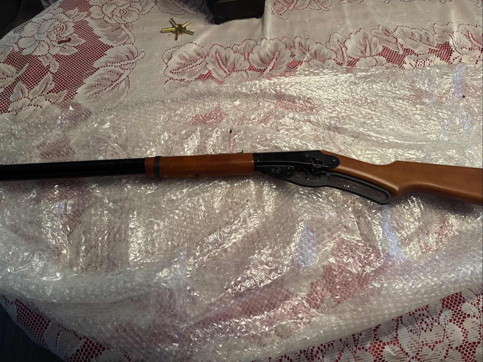 Vtg Daisy Model 1938B Red Ryder Carbine BB Gun Rogers AR WORKS Wood Stock