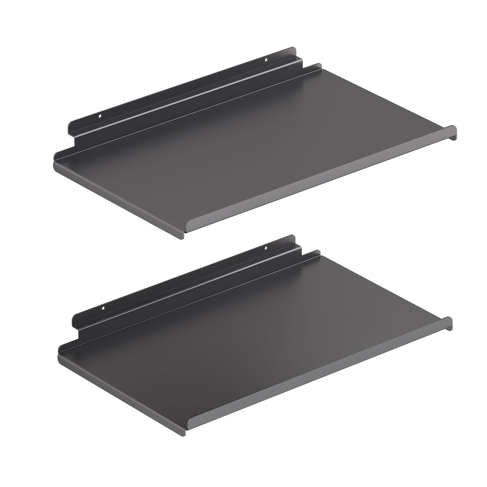 2 Pack 17X10 Inch Large Slatwall Shelves, Metal Slat Wall Shelves Accessories...