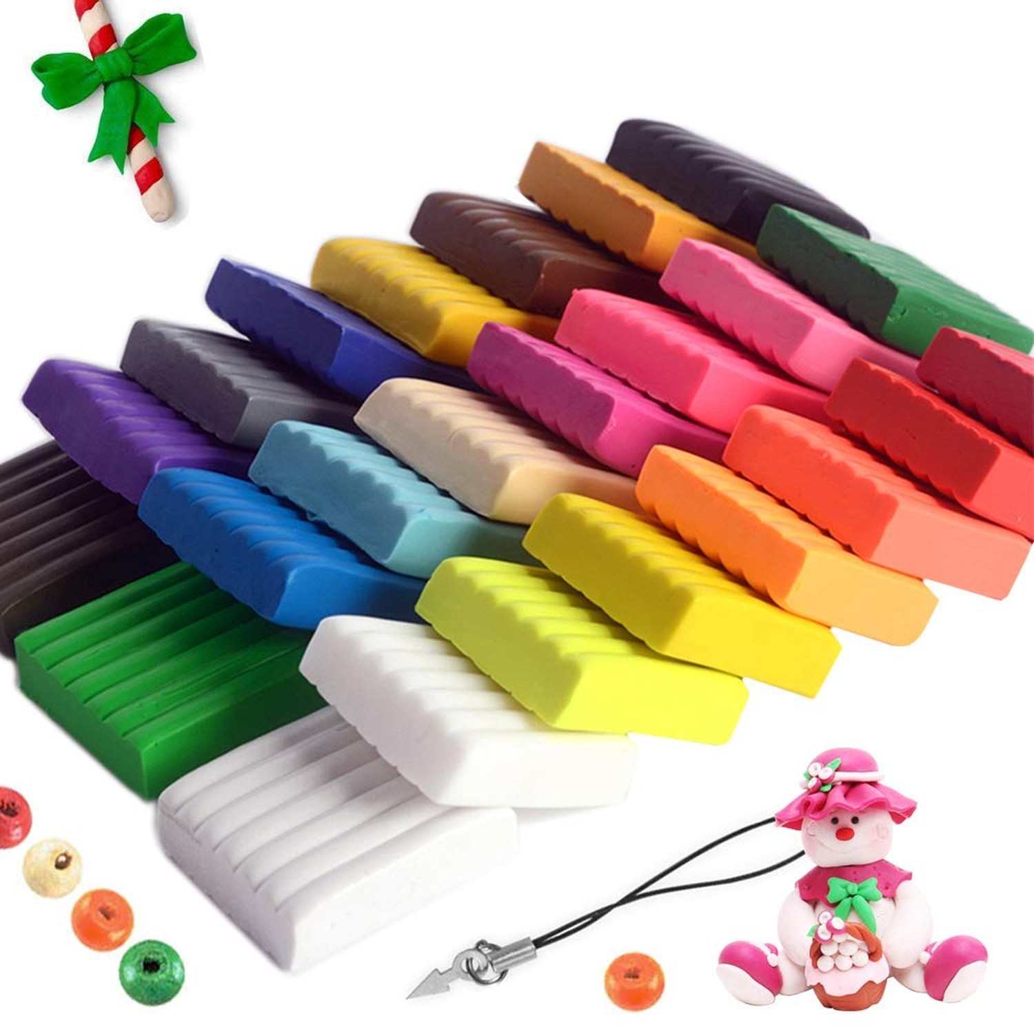 CiaraQ Polymer Clay Starter Kit, Oven Bake Modeling Clay with Sculpting Tools...