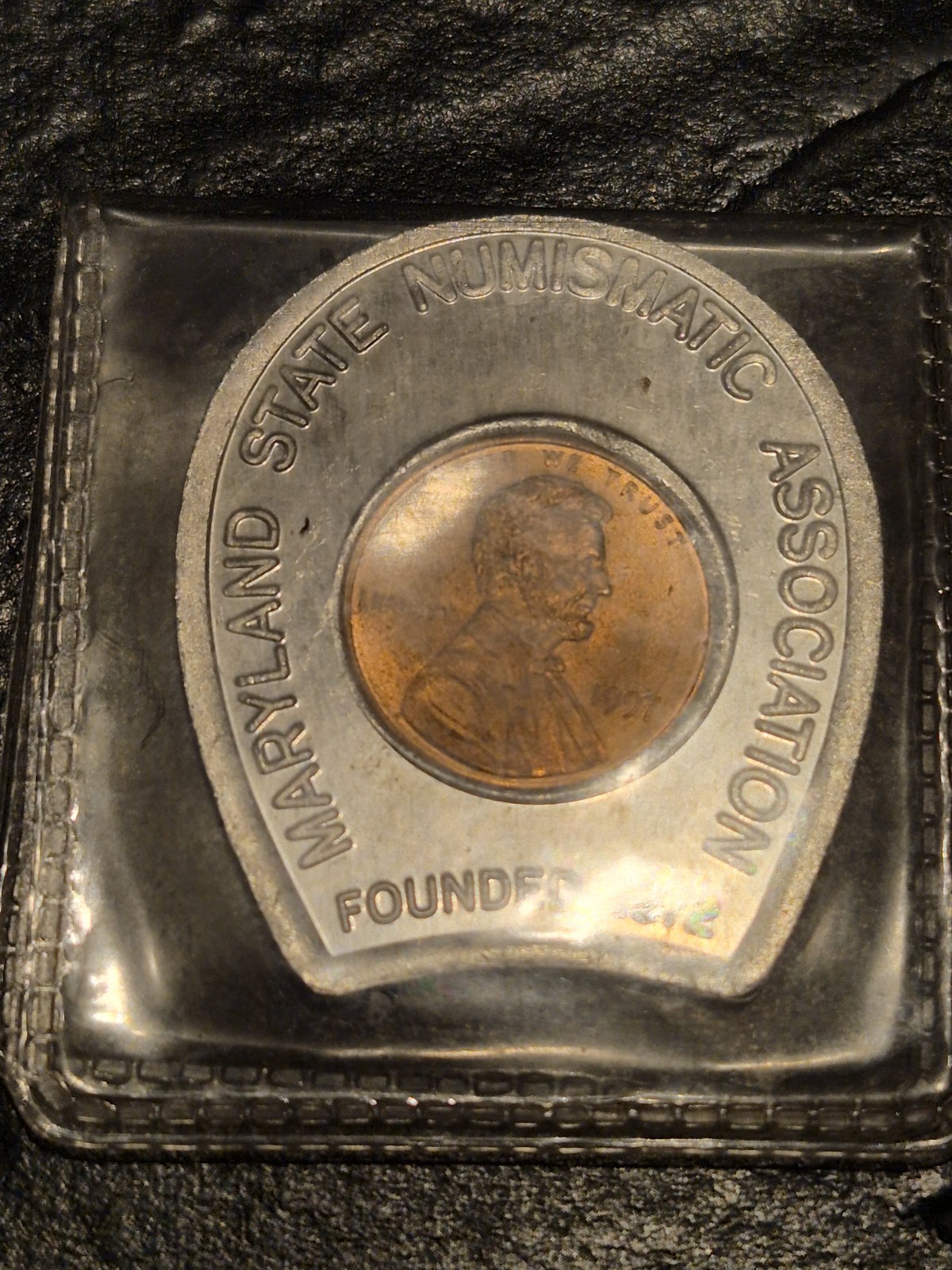 Maryland State Numismatic Association 1997 Lincoln Cent Good Luck Charm Horseshw