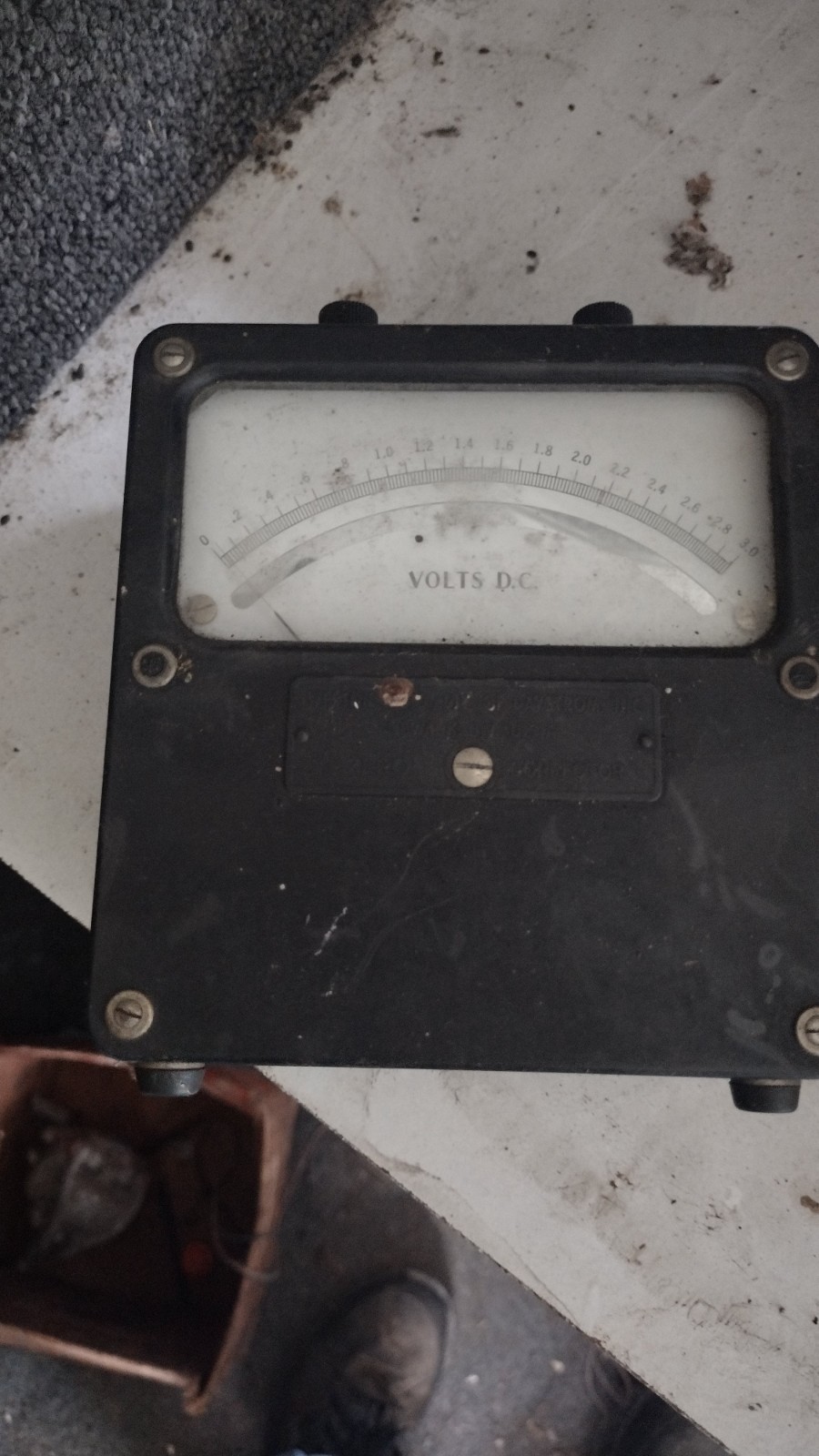Vintage Irivington Analog 3 volt Meter Steampunk 167C