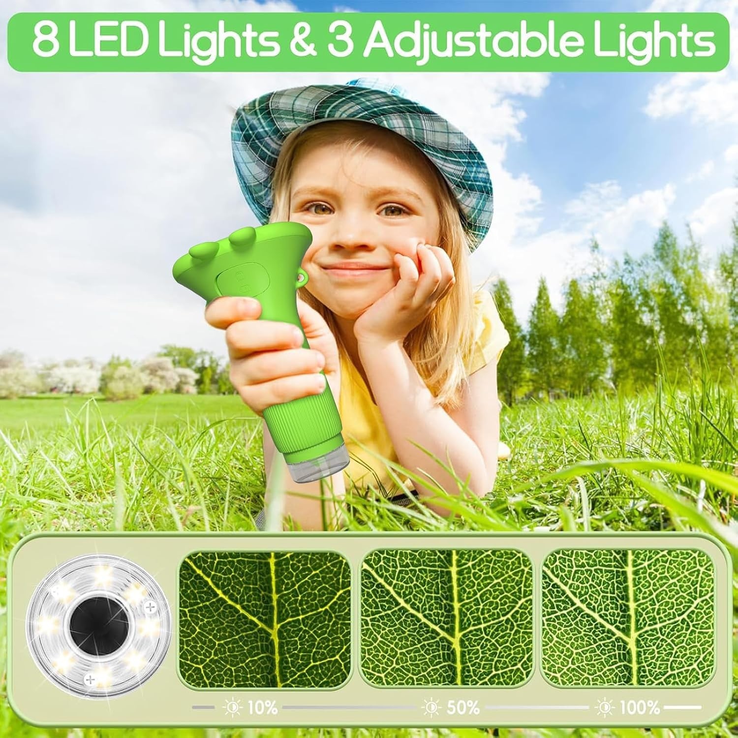 Kids Microscope Pocket Microscope -1000X Portable Microscope for Kid | Photo ...