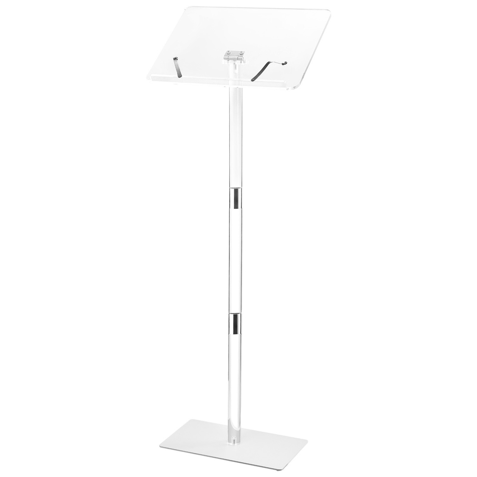 Acrylic Lectern Podium Stand 43" Adjustable Angle Portable Floor Standing