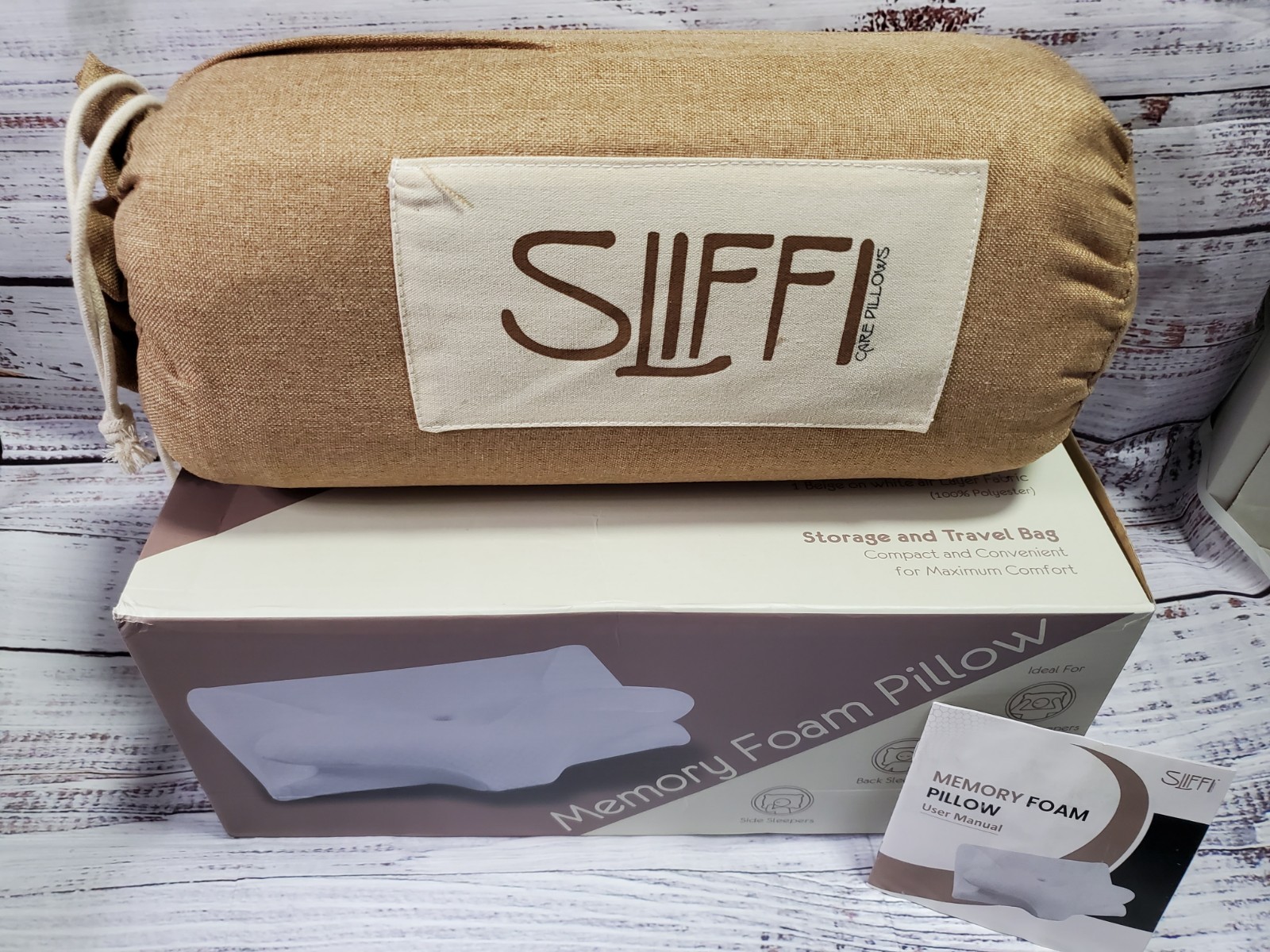 Sliffi Memory Foam Cervical Pillow Max Neck Support Comfort Brand New in Box!