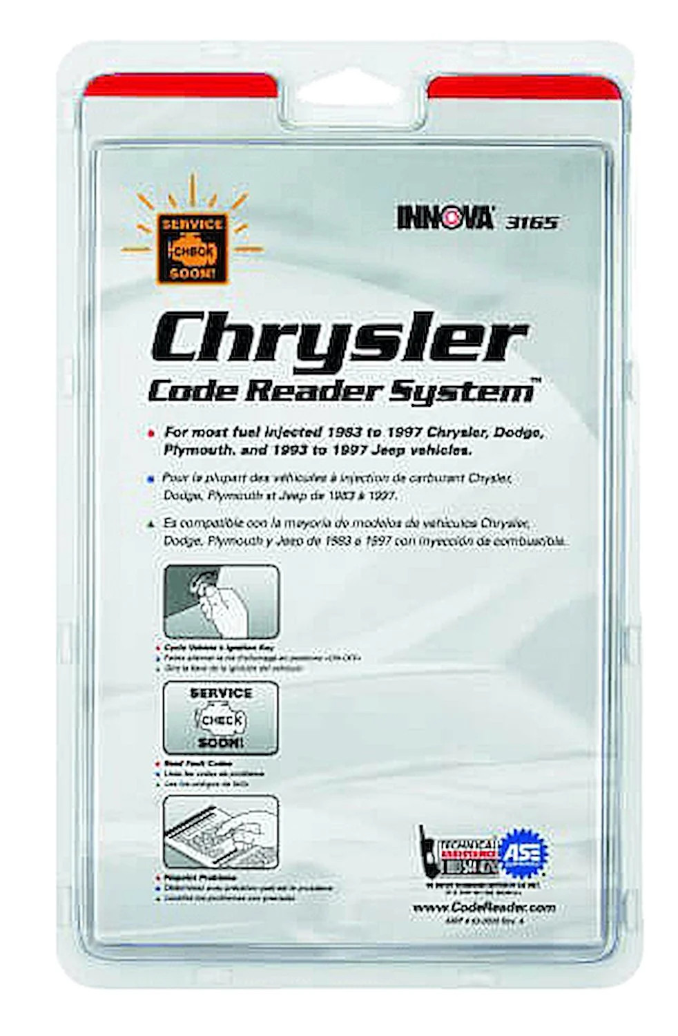 INNOVA 3165 Chrysler Code Reading Instruction Booklet For Most 1983-1997