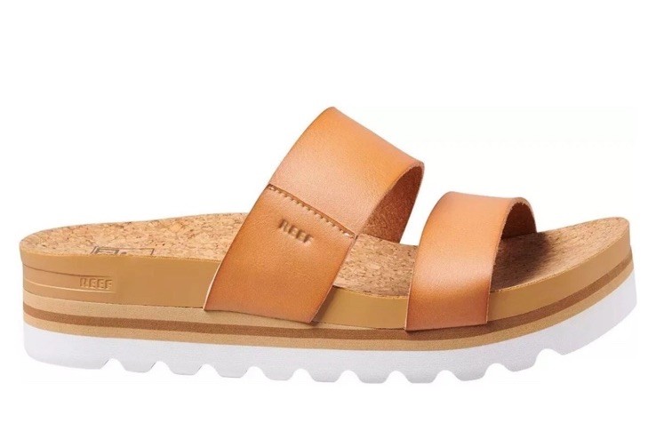 Reef Women’s Sizes Cushion Vista Hi  Slip-on Sandal Natural Brown New