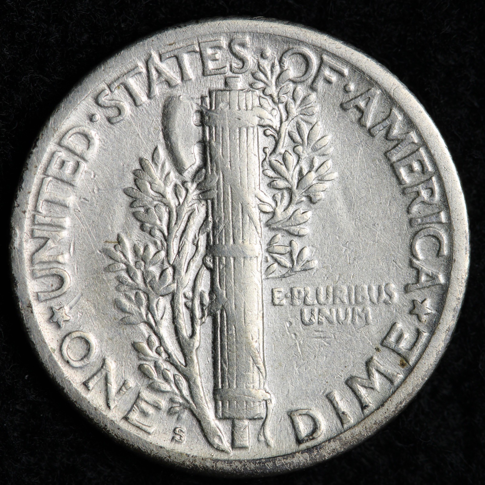 1926-S Mercury Silver Dime XF E265 GTQFO