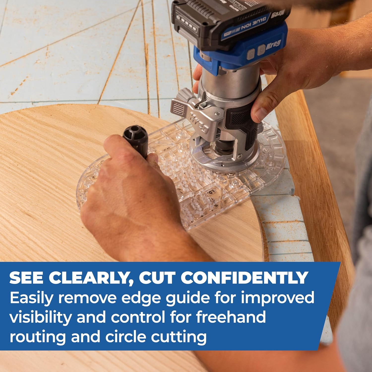 Trim Router Edge Guide - Precision Router Edge Guide Accessory - Durable Attachm