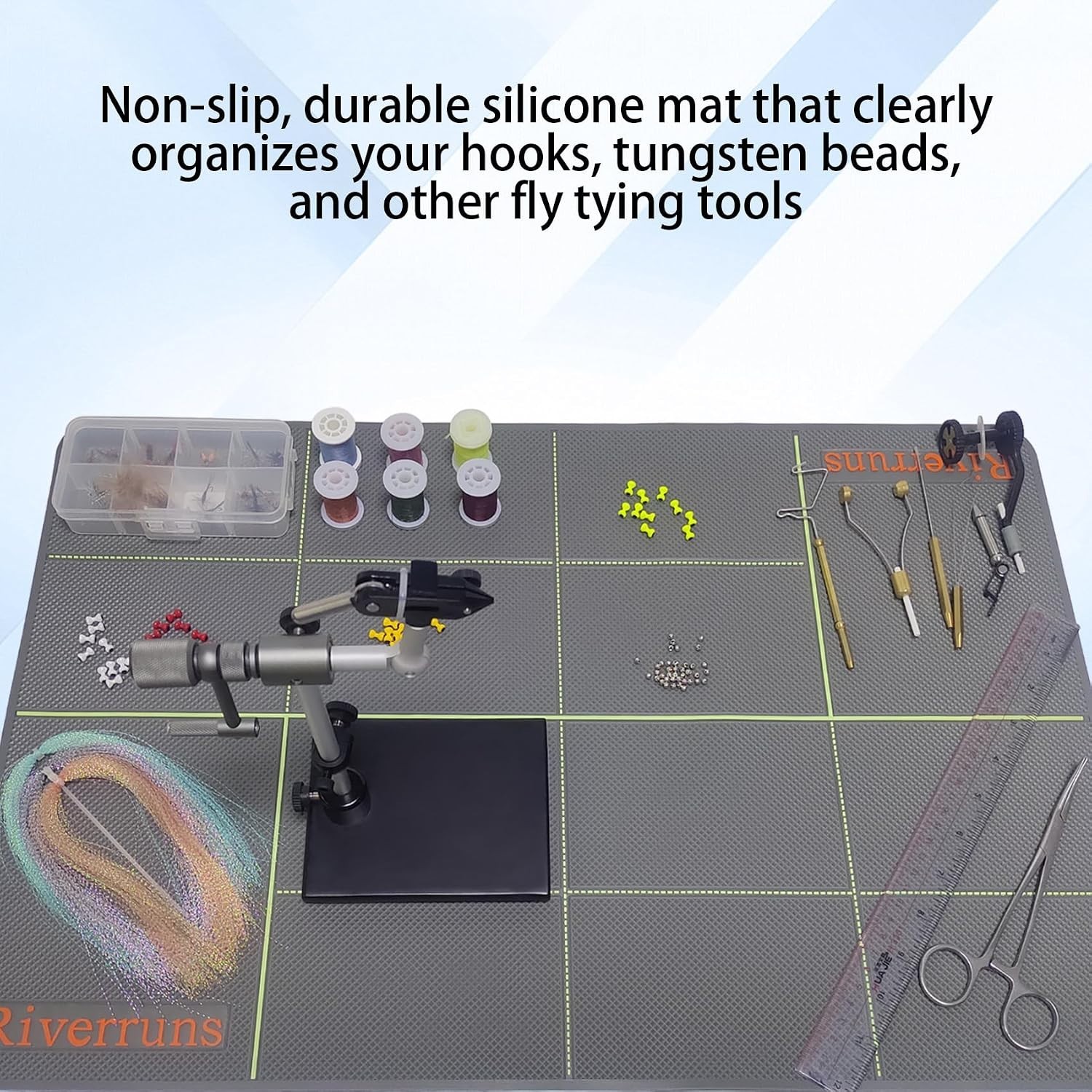 Versatile Fly Tying Silicone Mat - 24x16 Inches Large & 2 Medium Sizes Available