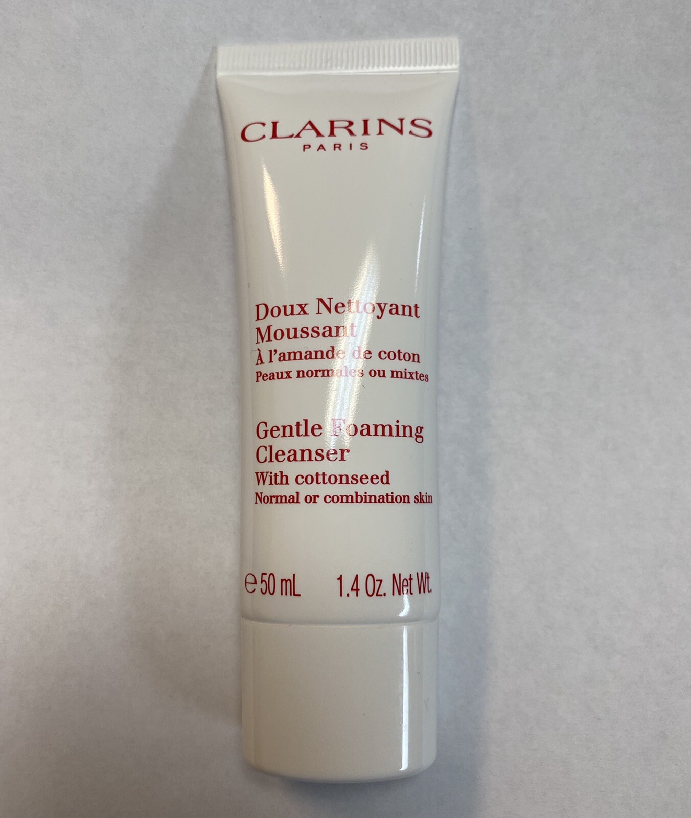 Lot Of 6 Clarins Gentle Foaming Cleanser With Cottonseed Norm-Comb Skin 1.4 oz