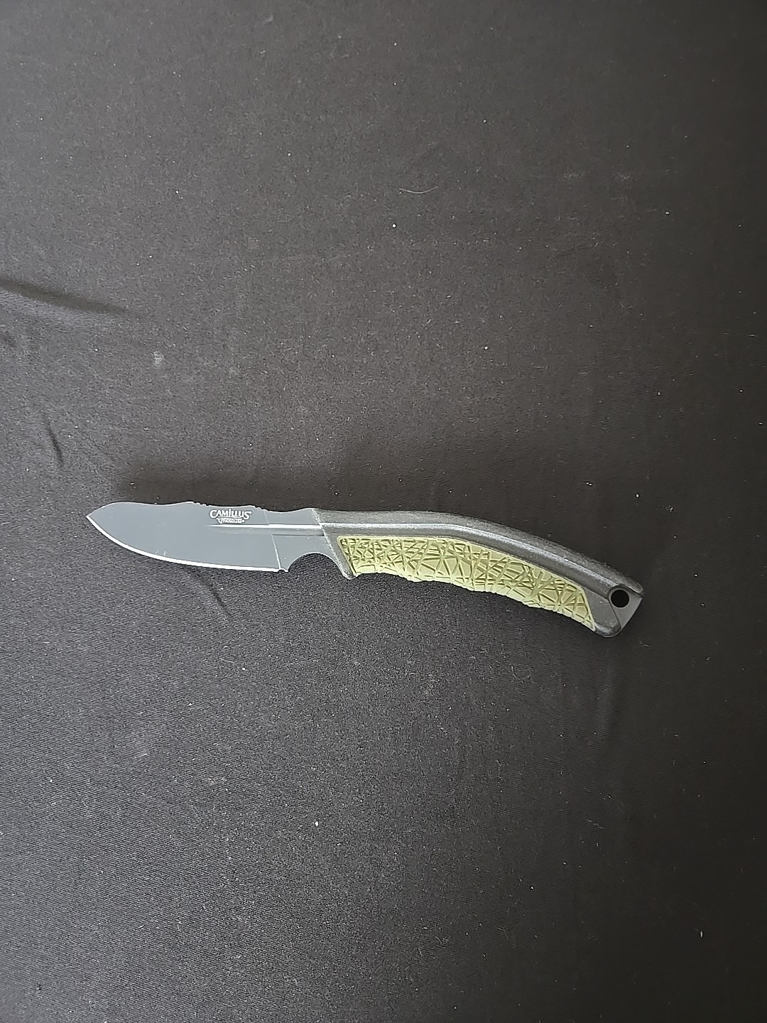 Camillus BT-8.5 3.5" Fixed Blade Knife AUS-8 Titanium / Steel Blade G10 Handle