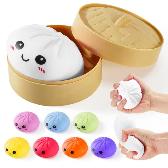 Dumpling Squishy Mystery 3.5" Stress Balls Fidget Sensory Toy Random Pull Sealed