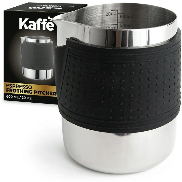 Stainless Steel With Silicone Anti Burn Sleeve Milk Frother Pitcher