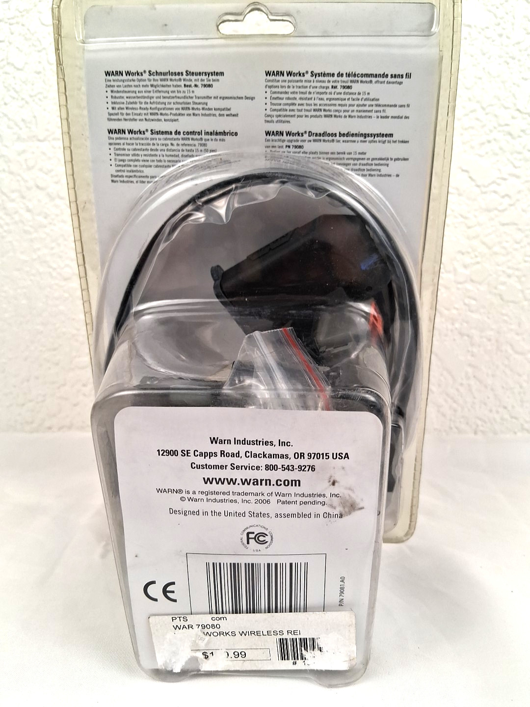 NIP WARN PN 79080 Wireless Remote Control System Winch Transmitter Receiver