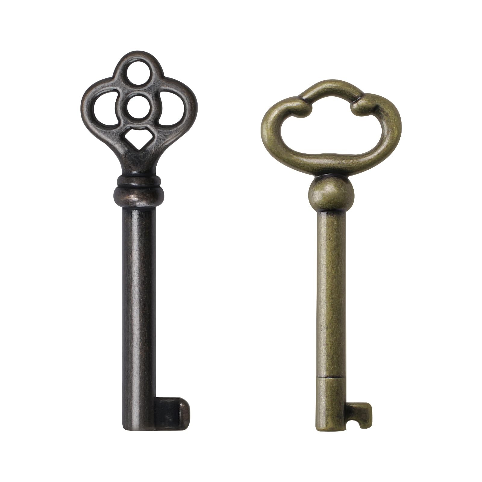 VIDABTE KY-2AB and KY-3AB Skeleton Key, Hollow Barrel Antique Brass