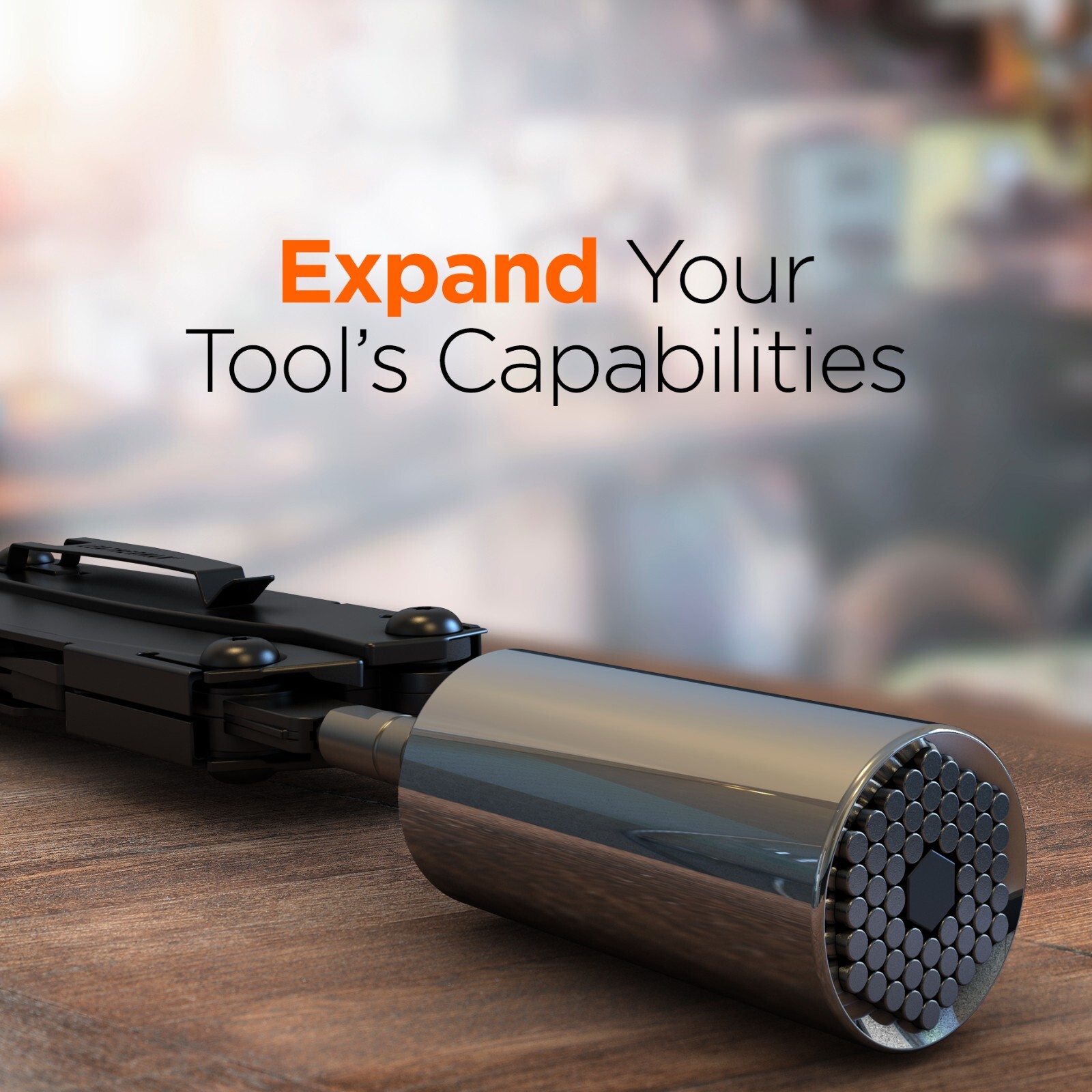 Universal Socket Adapter Compatible with Multi-Tool Bit Leatherman Accessories