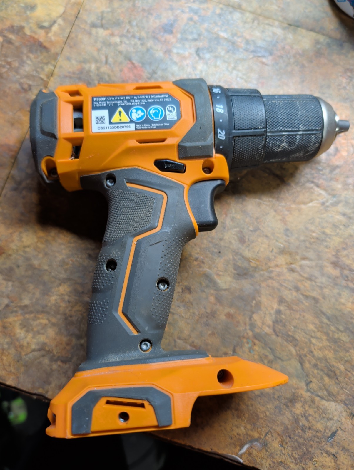 RIDGID R86001 18V Lithium-Ion Compact Drill/Driver - Orange (Tool Only)