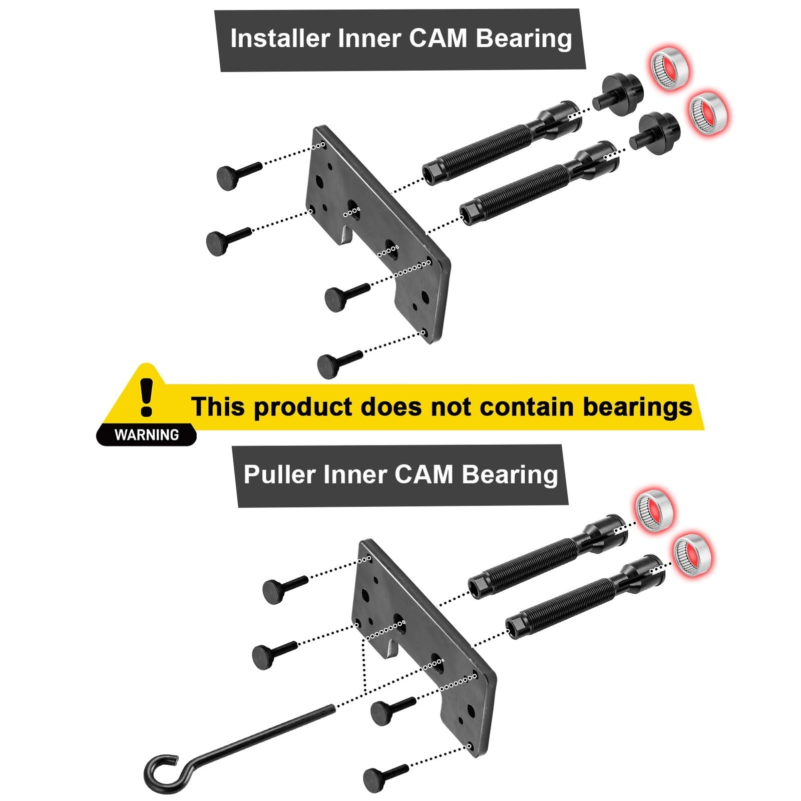 Wsays Inner Cam Bearing Installer and Puller Camshaft Remover Tool Compatible...