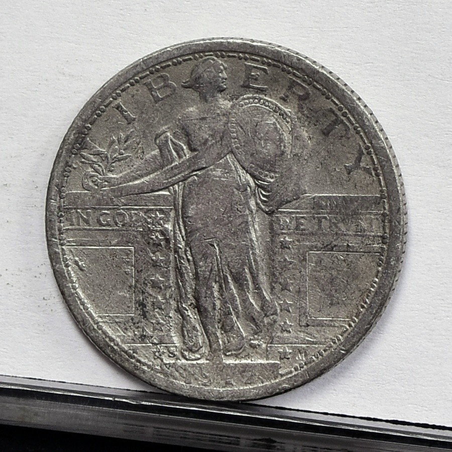 1917-S Standing Liberty Quarter - Type 1 - XF Dtls, Cleaned w/ Damage (#61466-L)