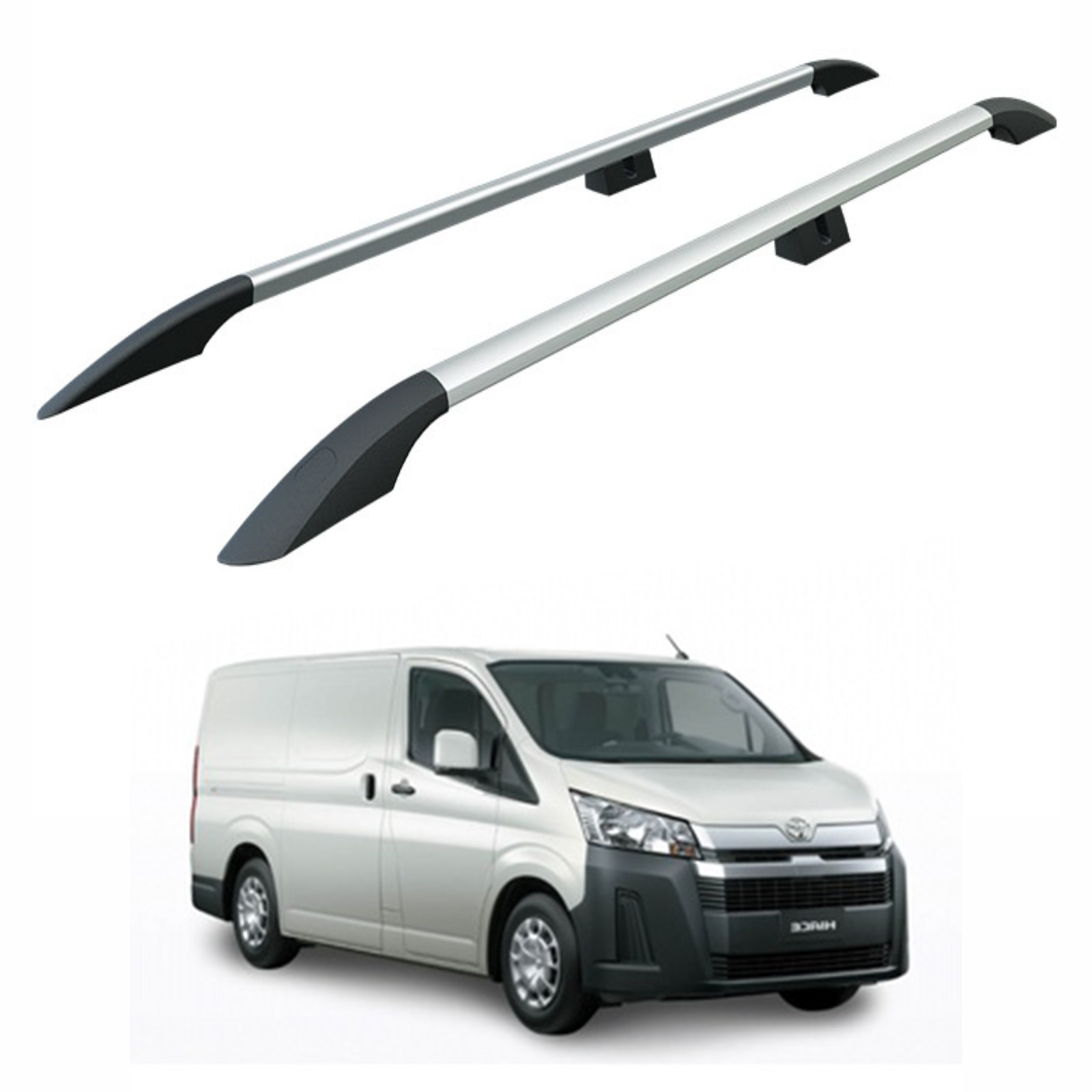 For Toyota Hiace H300 2019-2025 Roof Side Rails Ultimate Style Alu Silver