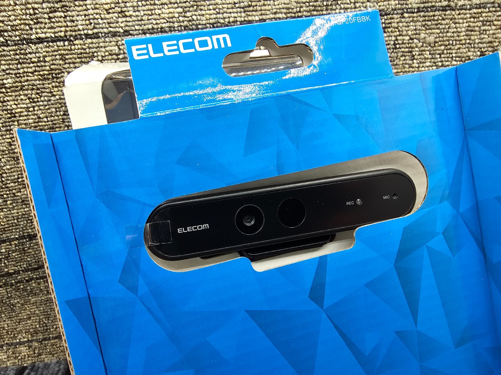 Elecom UCAM-CF20FBBK 1080P Full HD Web Camera For Windows Hello Face Recognition