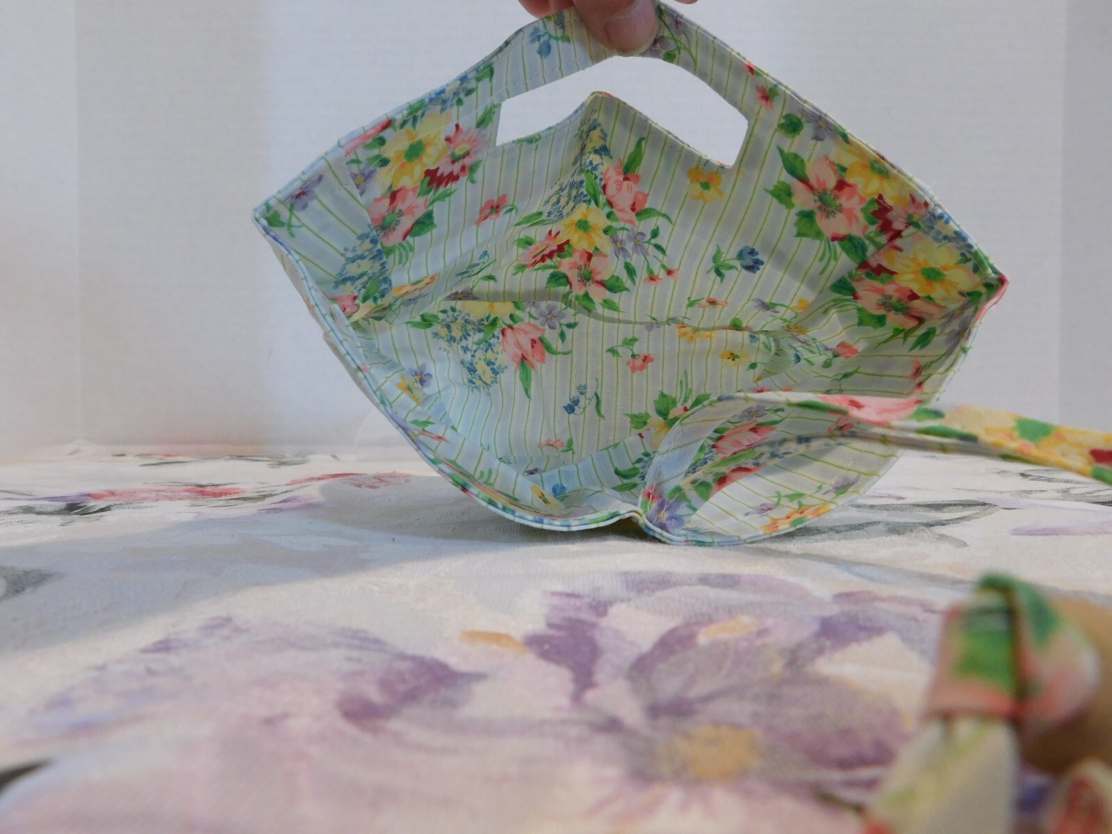 Longaberger Small Scalloped Pocket Liner-Small Mixed Bouquet NEW