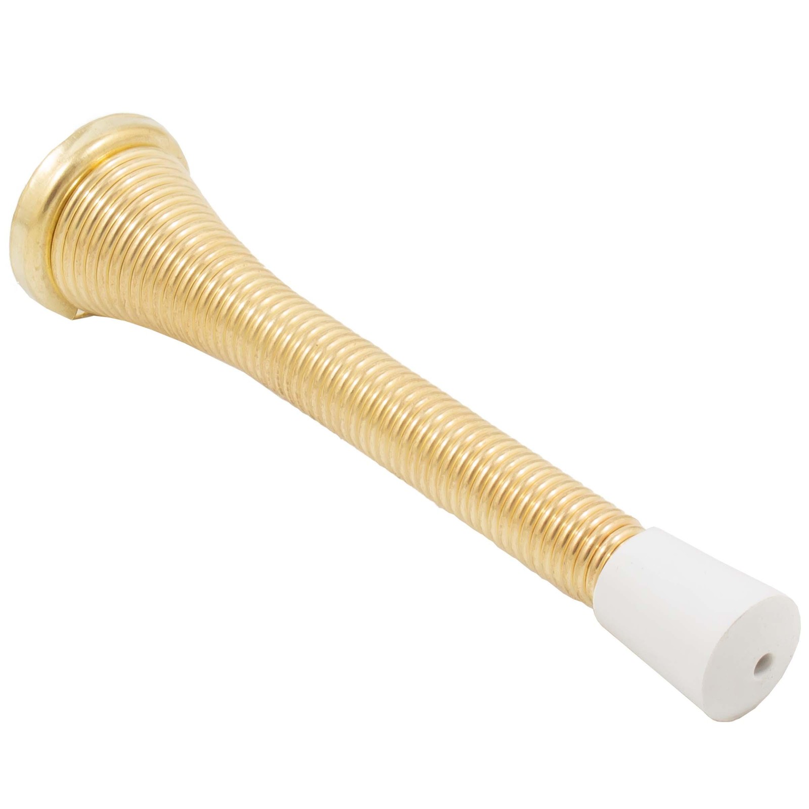 Heavy-Duty Spring Door Stop, 4 Inches, Polished Brass by Stone Harbor Hardware