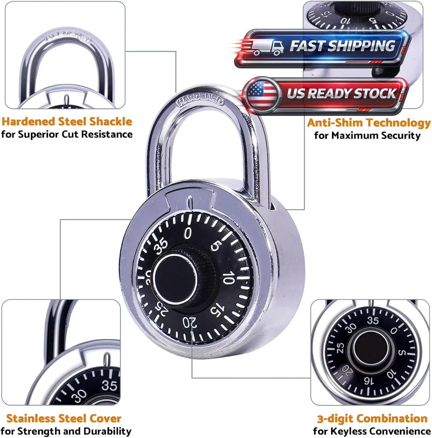 Combination Lock, Combination Lock for Locker, Locker Lock & Gym Locker Lock ...
