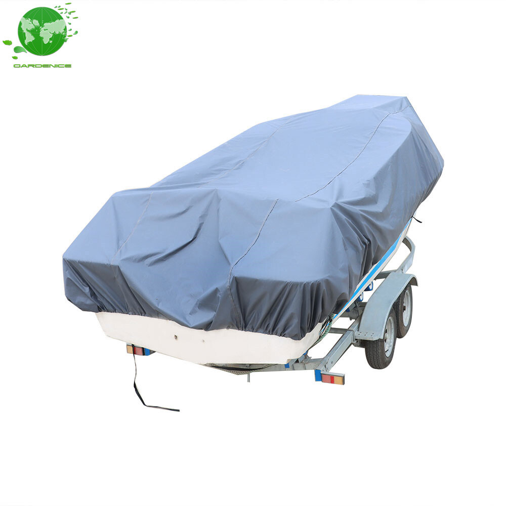 210D 11-13/17-19/20-22FT BOAT COVER FISHING SKI V-HULL TRAILERABLE WATERPROOF