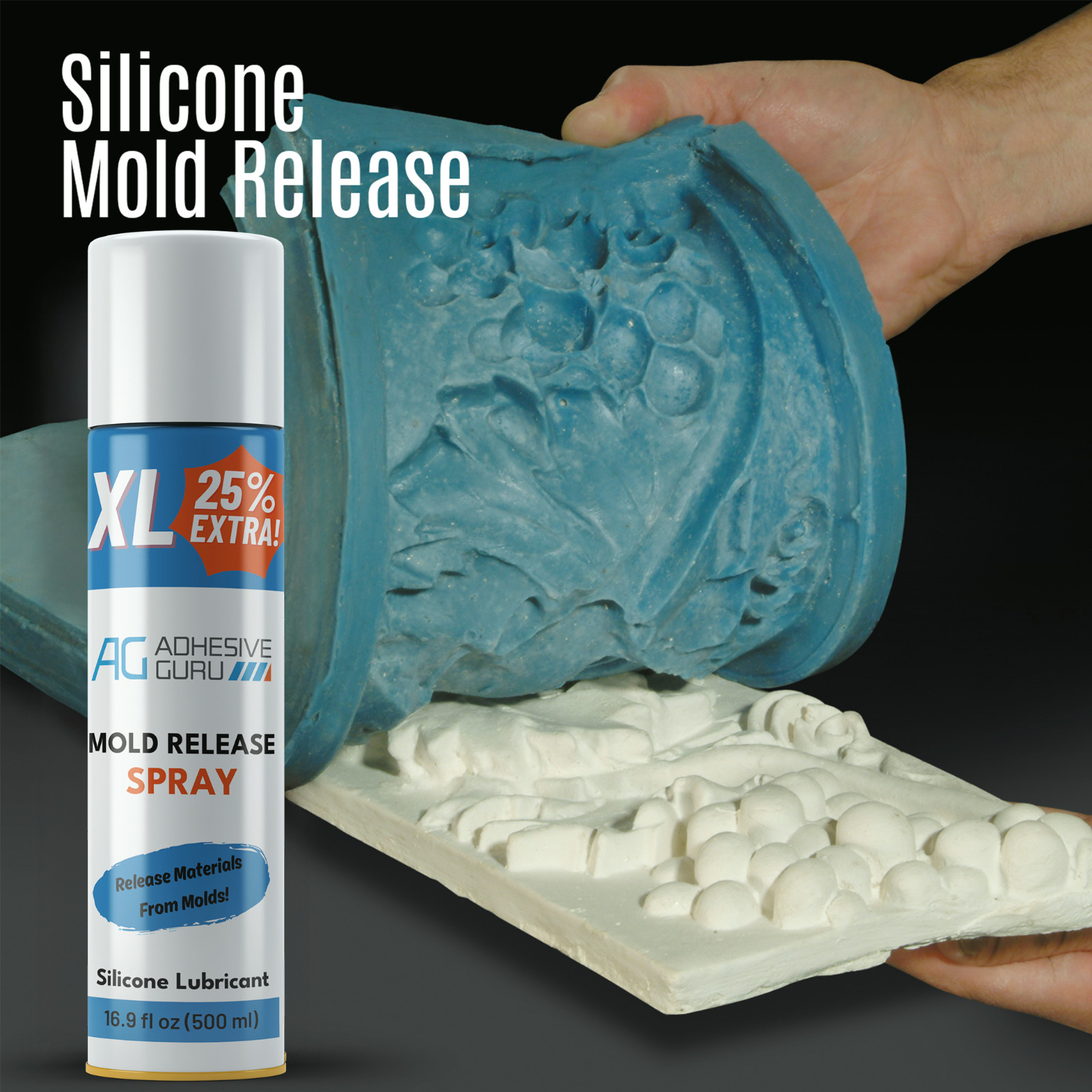 Silicone Mold Release Spray (4x16.9 fl oz / 500ml) Release Agent for Epoxy Resin