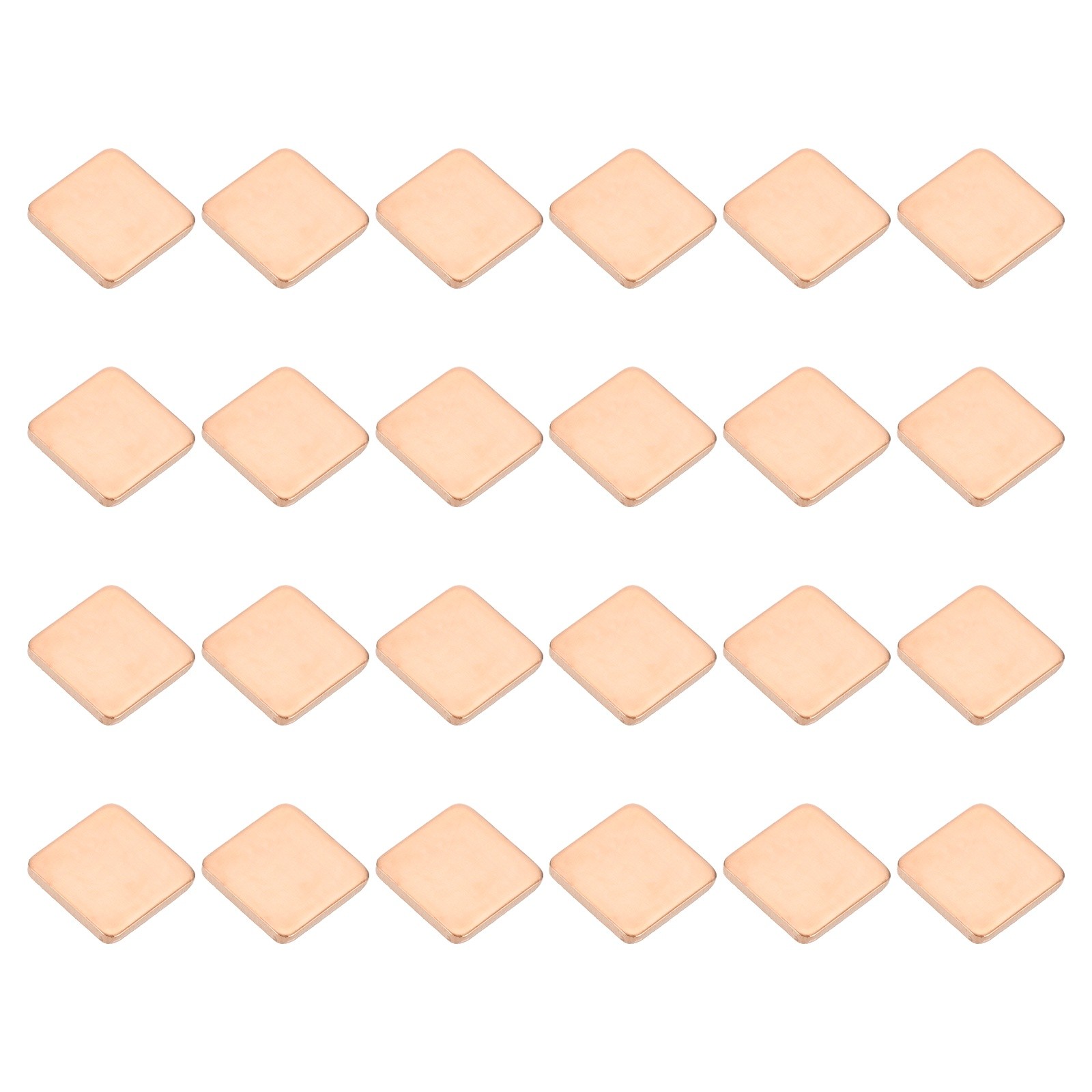 24 Pcs Heatsink Copper Pad Shim IC Chipset GPU Thermal Heatsink (15x15x1.8mm)