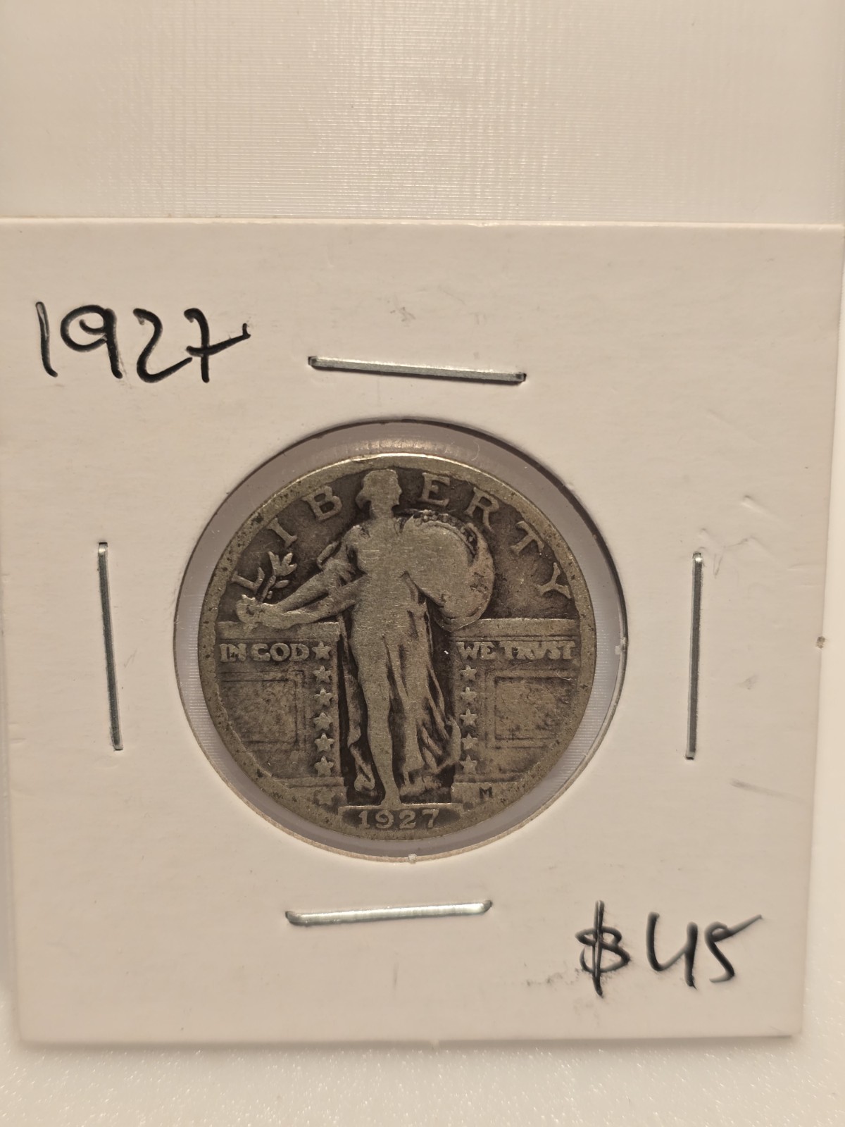 1927 Standing Liberty Quarter 25C Silver Coin Circulated SLQ