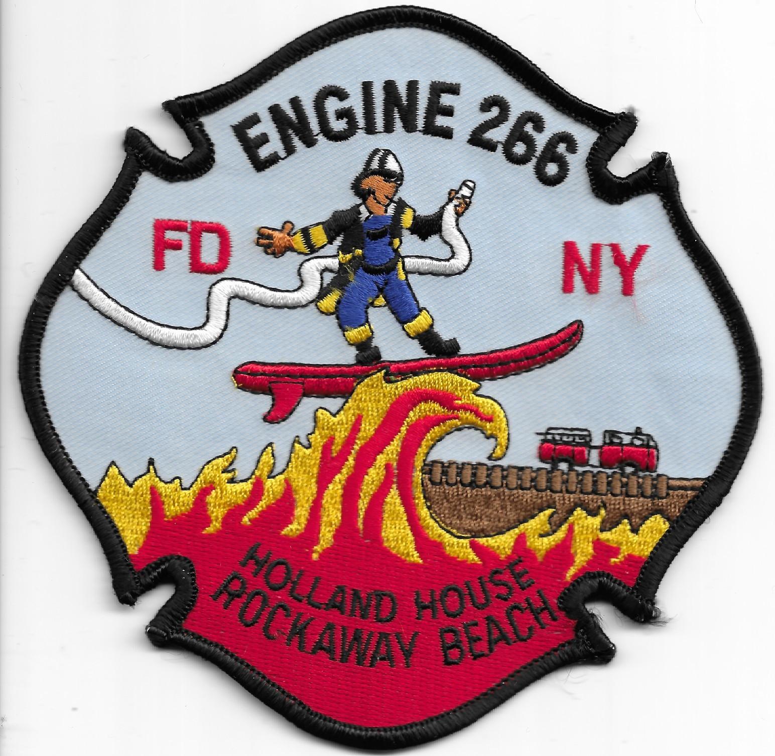 New York City - FDNY Engine - 266 "Holland House", NY (5 x 5" size) fire patch