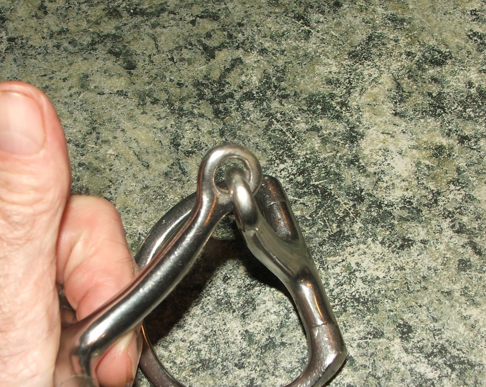 Stainless Steel Used D-Bit 4 3/4 inch Snaffle bit