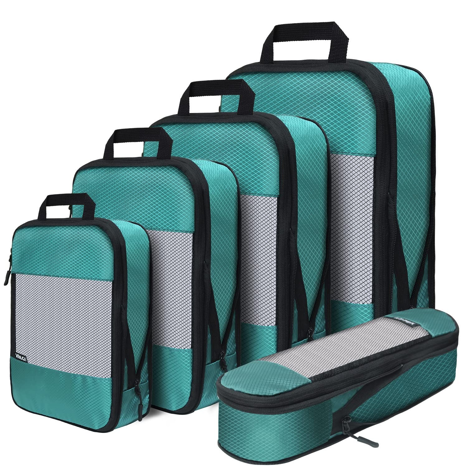 for Travel,5 Set of Packing Cubes for Blue/Green