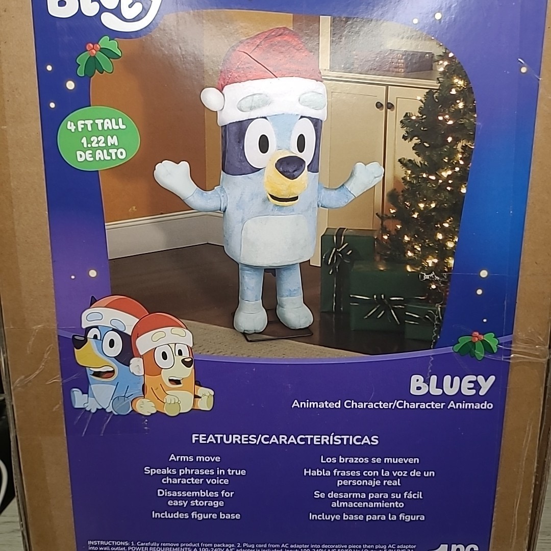 Gemmy Animated Life-size 4ft BLUEY Musical Christmas Animatronic NEW SEALED 2025