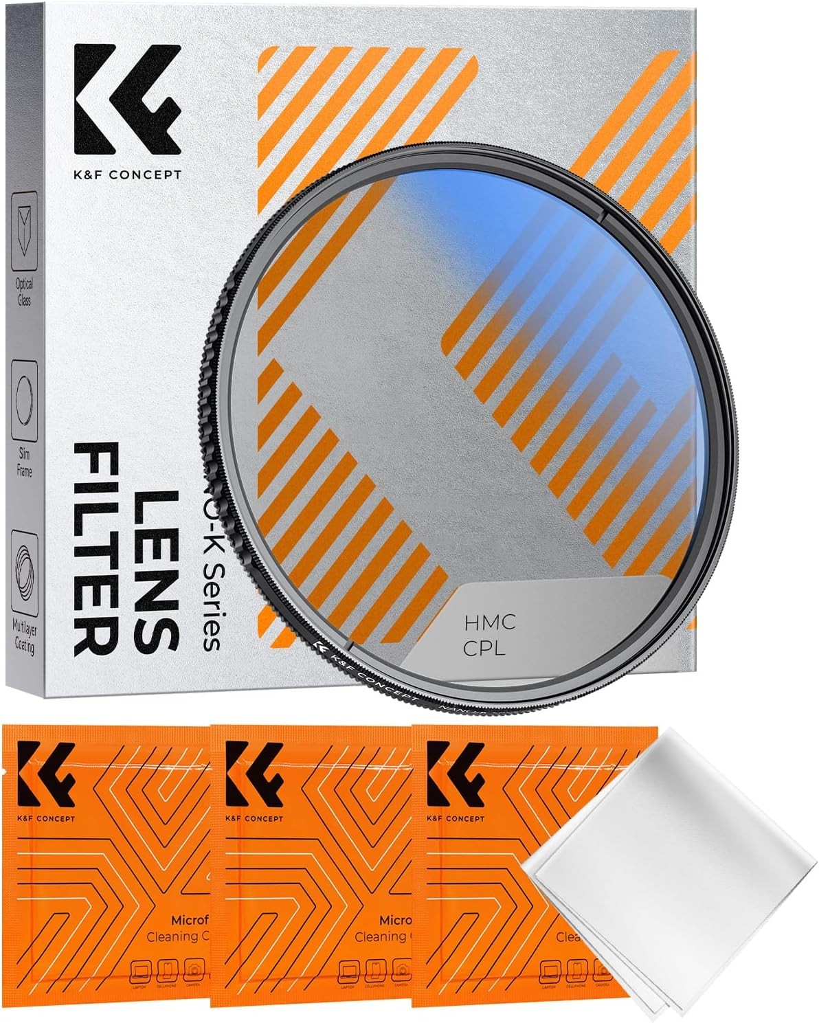K&F CONCEPT CPL Polarizer Lens Filter Ultra-Slim 43/49/52/55/58/62/67/72/77/82mm