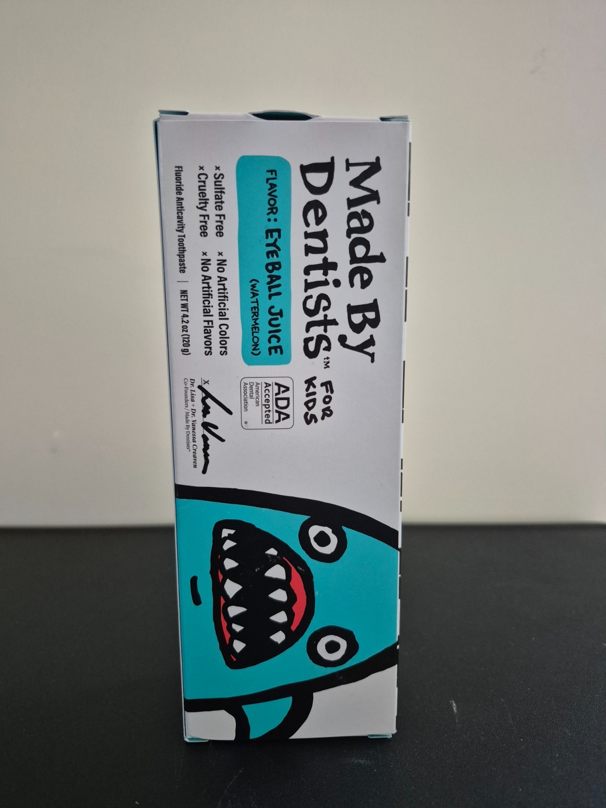 Made by Dentists Kids Shark  Fluoride Toothpaste EyeBall Juice-Watermelon 4.2 oz