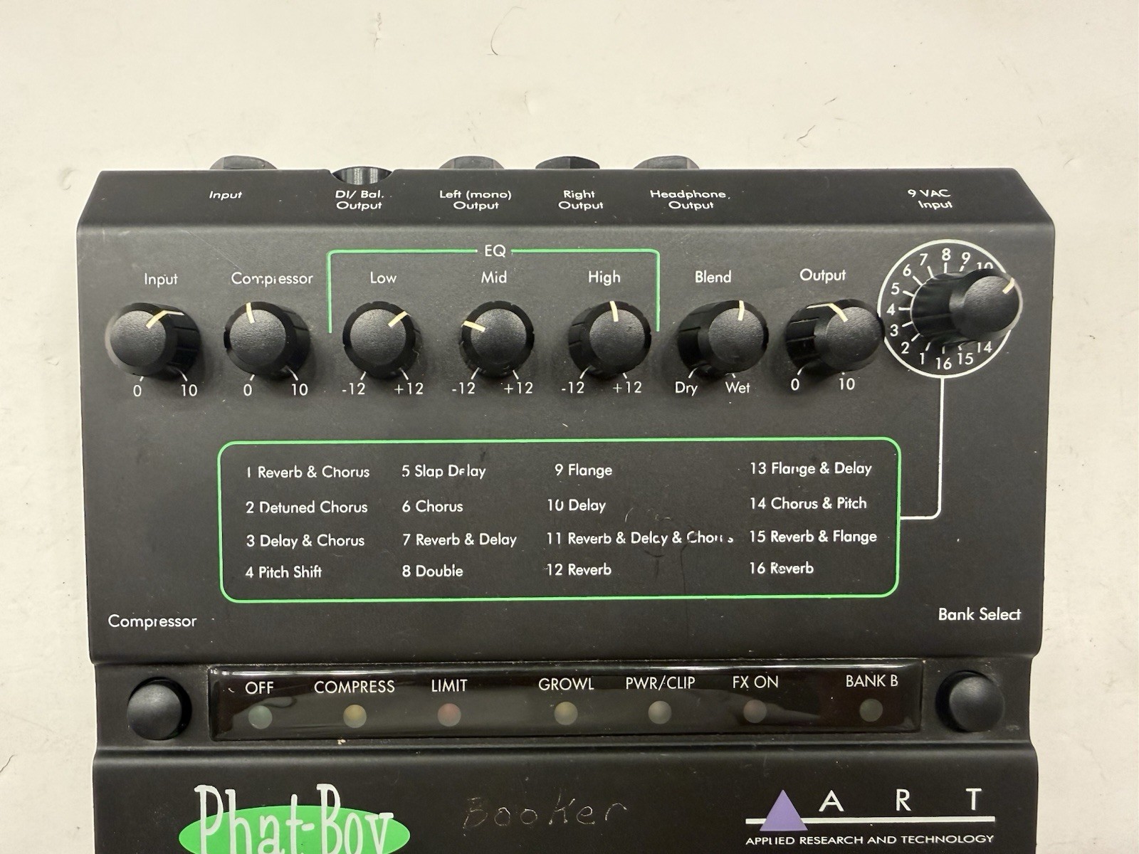 ART Phat Boy Applied Research Technology Bass Multi Effects Processor Pedal