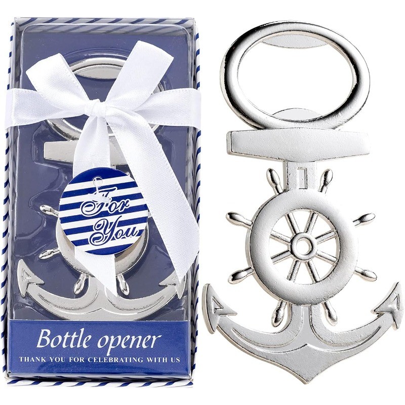 50PCS Anchor Design Bottle Openers for Nautical Themed,Wedding Favors Gifts