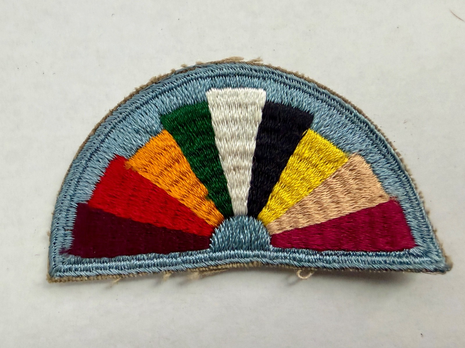 US Army Librarian/Hostesses Corn Row Weave Patch-Cut Edge-Snow Back-WWII