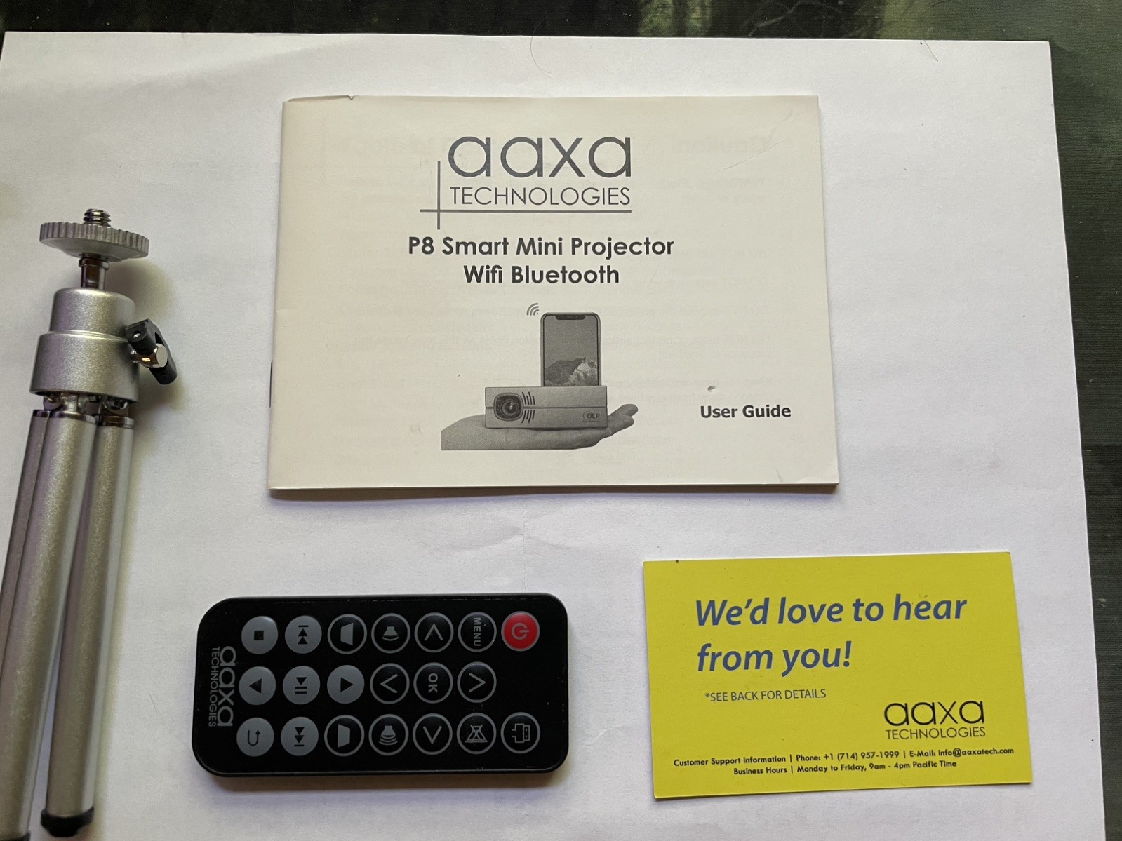 AAXA Technologies P8 Smart Mini Projector 4th Gen Texas Instruments DLP Imager