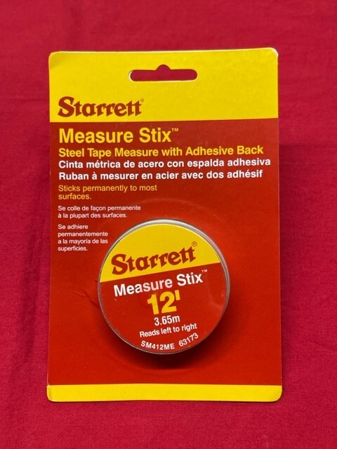 Starrett SM412ME MeasureStix 1/2 x 3.65m/12ft, English (Left-to-Right)  IN STOCK