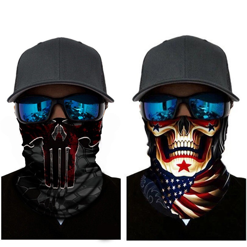 2Pcs Men Bandana Neck Gaiter Outdoor Lightweight Sun Protection Headband Sport