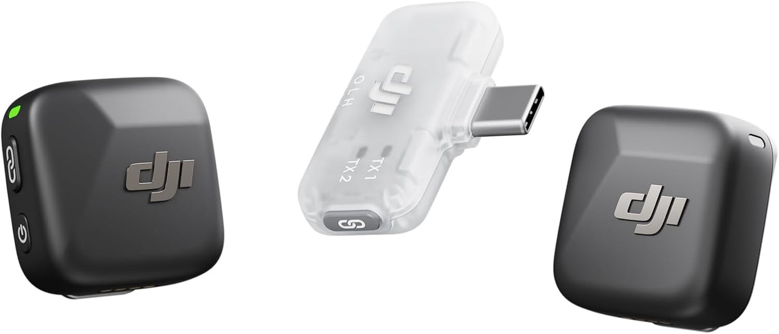 Mic Mini (2 TX + 1 Mobile RX), Wireless Lavalier Microphone for Iphone 17/16/15